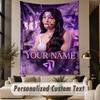 Custom Text Printed Tapestry Olivia Rodrigo Pattern Large Wall Hanging Indoor Room Decor