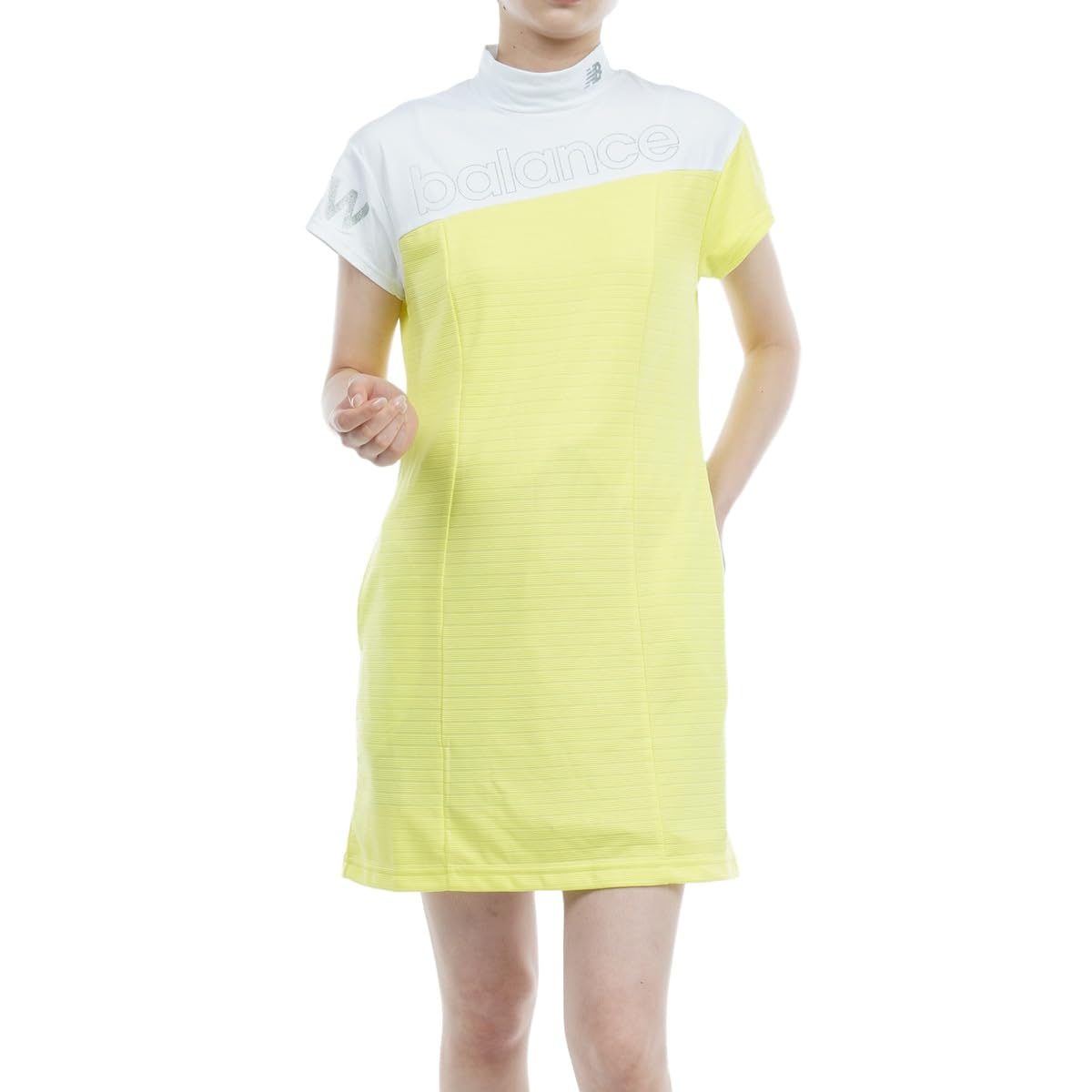 

[New Balance] Women s Short-Sleeve Mock Neck Dress (Moisture-Wicking, Quick-Drying, Stretch) / Golf / 012-3124502 061_Yellow 1 [M]