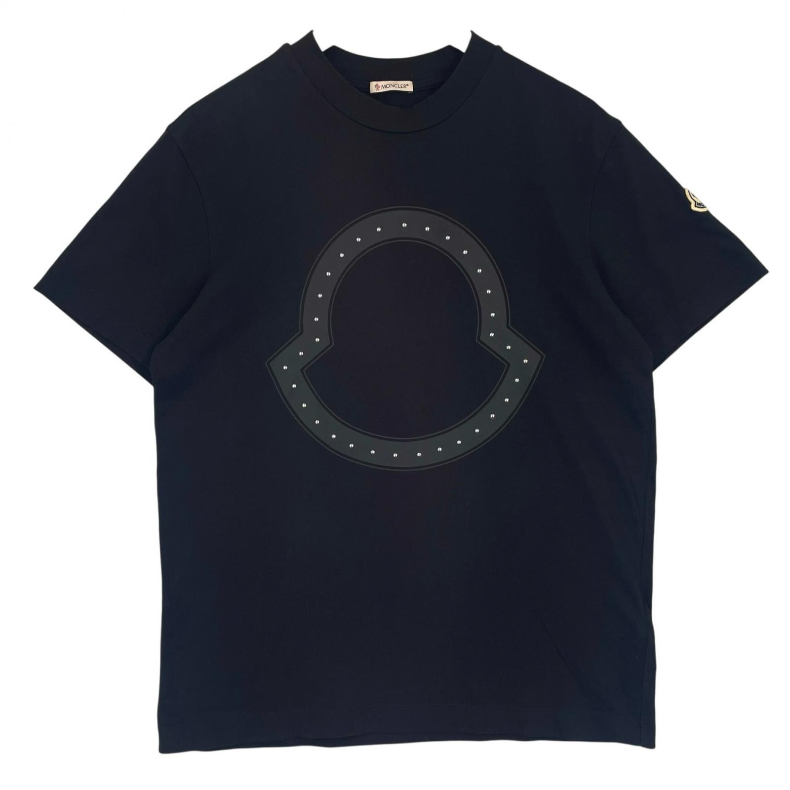 MONCLER XL MENS Short Sleeve T-shirt Black Authentic Model C-SCOM-21-20352 XL чёрный