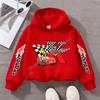 Cartoon Car Lightning McQueen Children's Pullover Hoodies Creative Anime A-Z  Letter Patterns Sweatshirt Kid Fashion Casual Top
