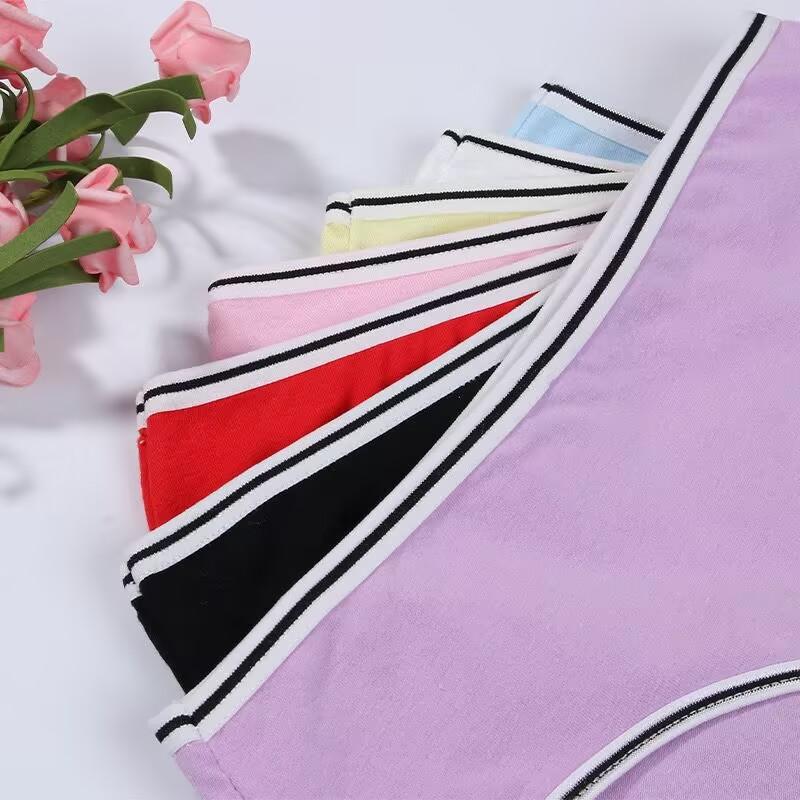 10Pcs Mixed Color Teens Teenage Panties Kids Underwear Children Cotton Brifes 10-16Y