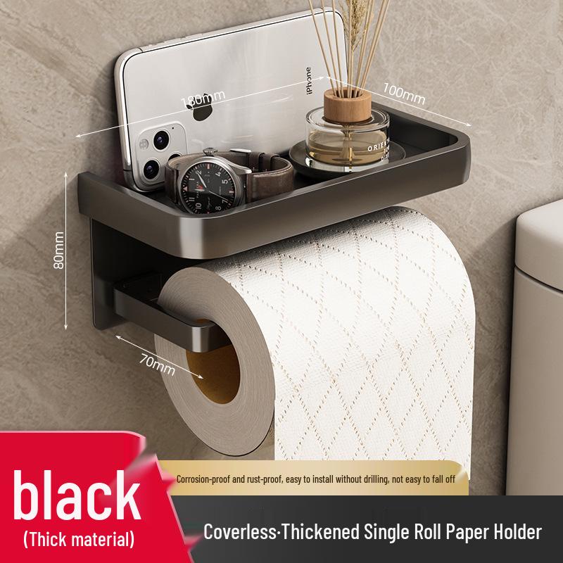 Wall-Mounted Punch-Free Toilet Tissue Storage Box