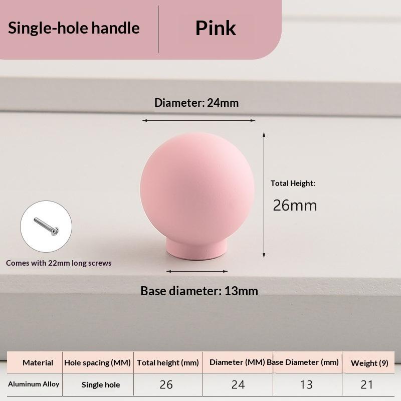 1PC Colorful Semi-Circular Kitchen Cabinet Wardrobe Door Drawer Knob Cream Style Children's Room Handle Pairing