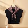 Retro cashew flower silk scarf women's waist triangle scarf belt jeans waist accessories travel versatile square scarf fart curtain