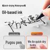 Deli Double-Ended Black Oil-Based Fine Tip Marker for Art Students and Children's Drawing