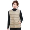 Crew neck light cotton clothes vest vest autumn and winter vest splicing vest outer wear vest