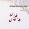 Christmas Nail Art Accessories: Metal Bows, Christmas Trees, Santa Socks, Bells, and Pearls - Set of 5 Pieces