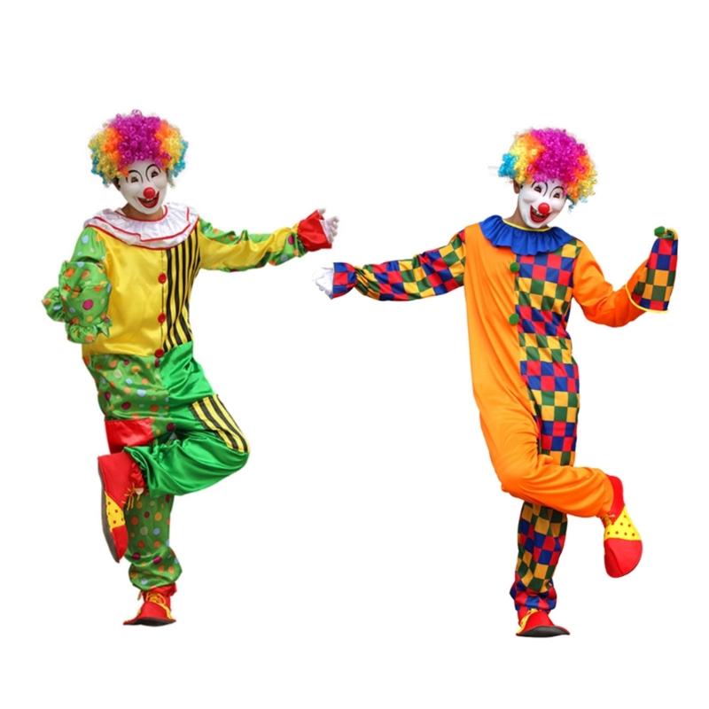 Halloween Kostümpartys Clownkostüme Rollenspiel und Karneval Cosplay Requisiten Bequeme Passform Kostümkleidung