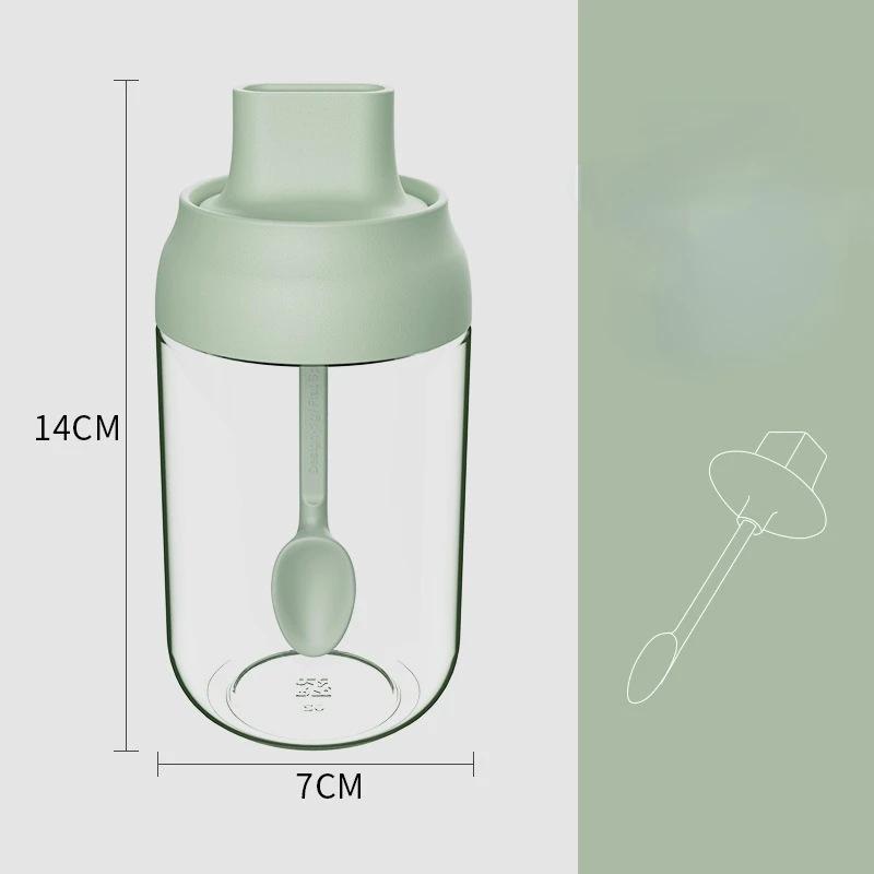 250ml Spice Jar Spice Bottle Salt Pepper Jar Seasoning Jar Moisture-proof Lid Spoon Seasoning Container Kitchen Seasoning Bottle