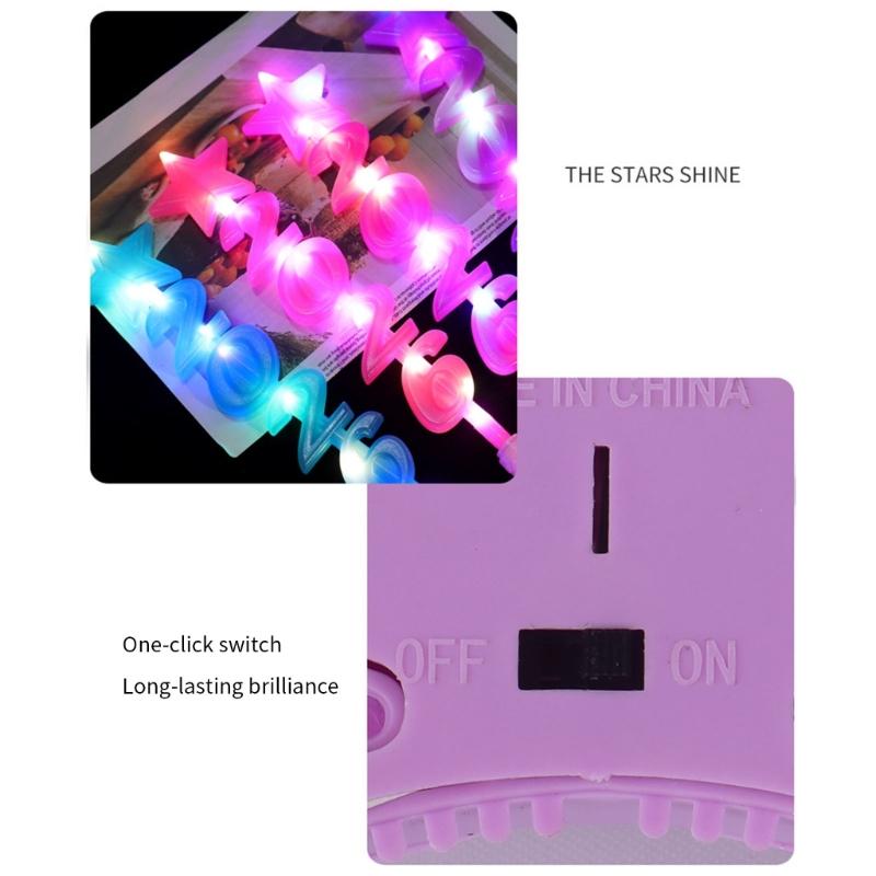 4pcs Light Up Stick Random Hues For Outdoors Activities Family Gatherings Safe Plastic Materials Quick On