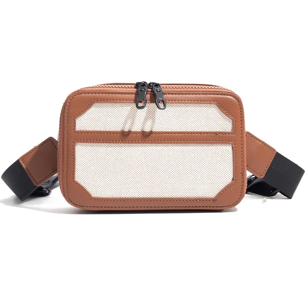 Whatna Leather Crossbody Chest Thick PU Leather Messenger Horizontal Fits iPad Shoulder Crossbody Cycling Men's One-Shoulder Bag, Bag, Bag, Bag,