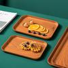 Wood Grain Plastic Serving Platters and Trays,Serving Dishes for Entertaining,Platters Serving Food,Appetizer Serving Trays for