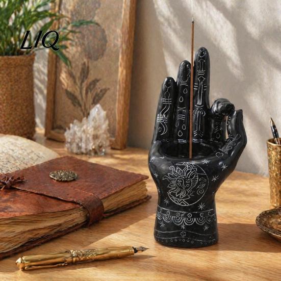 Einzigartiges Geschenk für Freunde Handlinienlesen Hand Räucherstäbchenhalter Harzstatue Dekorative Weihnachts Okkultisten Liebhaber Räucherstäbchen Antike Mystische Hand Skulptur