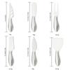 6Pcs/Set Matte Silver Mini Knife Fork Chisel For Butter Cheese Slicer Cutter Stainless Steel Cutlery Tool Kitchen Gadget