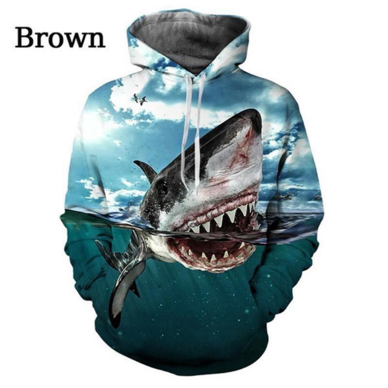 Fashion Sea Animal Shark 3d Printed Hoodie Casual Funny Personality Hip-hop Street Hoodie