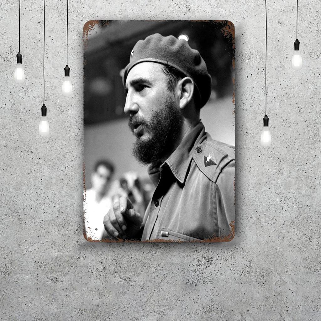 fidel castro Chairman Vintage Metal Tin Signs Posters Decor Retro Metal Plaque Wall Art Decor for Garage Bar