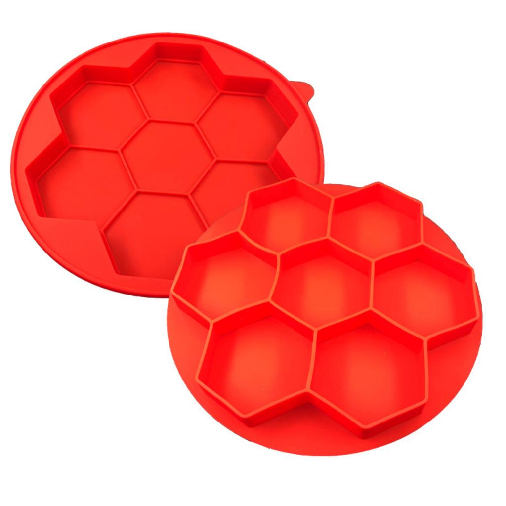 Moule à Hamburger DIY, Moule à Galettes en Silicone 7 Trous, Moule à Biscuits Outil de Cuisson, Moule à Gâteau Rectangulaire