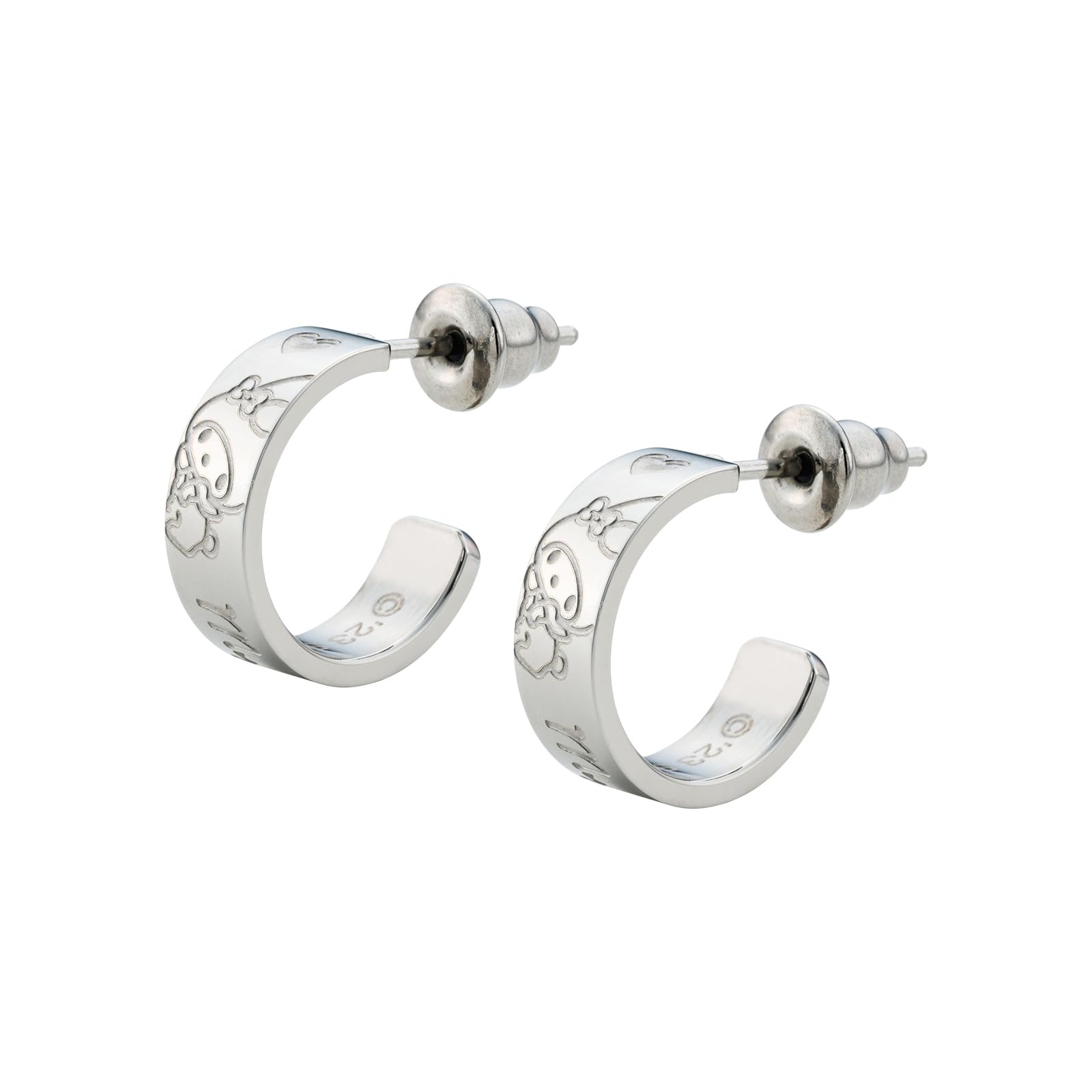 

Сережки з нержавіючої сталі My Melody Sanrio Characters, півкільця, обидва [Біла конюшина] (2 шт./для вух) SAST-P006SV