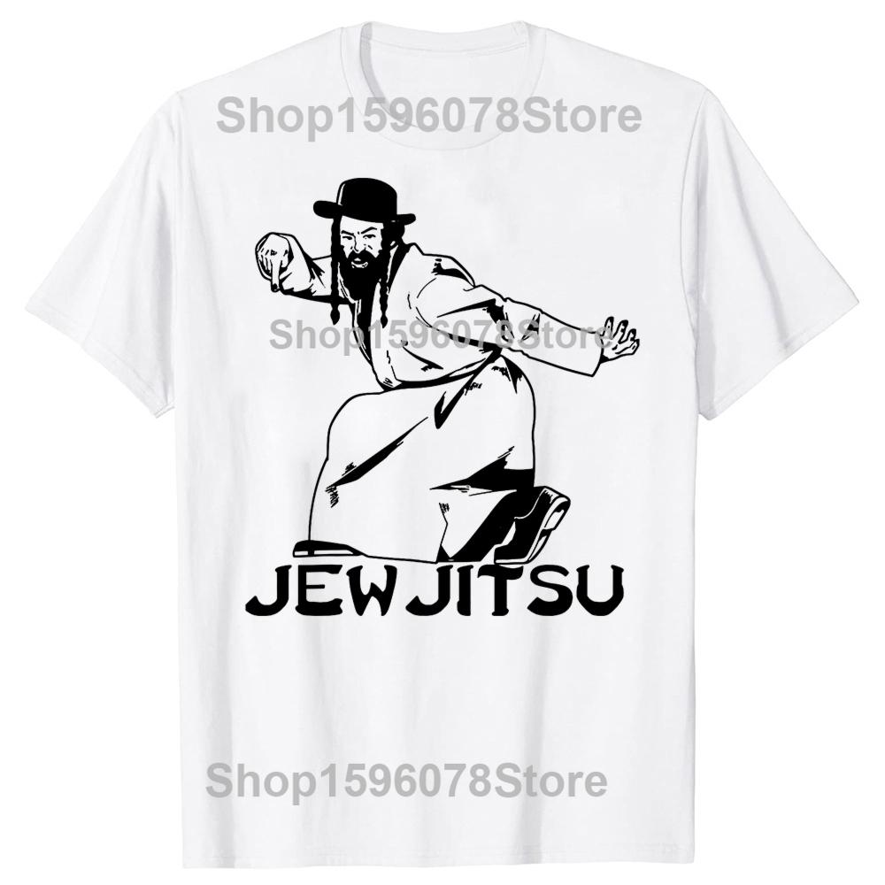 Funny Jew-Jitsu Jewish Meme Martial Arts T Shirts Men Women Cotton Humor Streetwear Tee Shirt Short Sleeve Unisex Loose Clothing