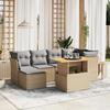 VidaXL Garden Lounge Set with Cushions 7 Pcs, Patio Sofas, Patio Furniture Set, Outdoor Furniture, Beige 3275481