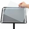 Podium Poster Stand Silver A3 PVC and Steel