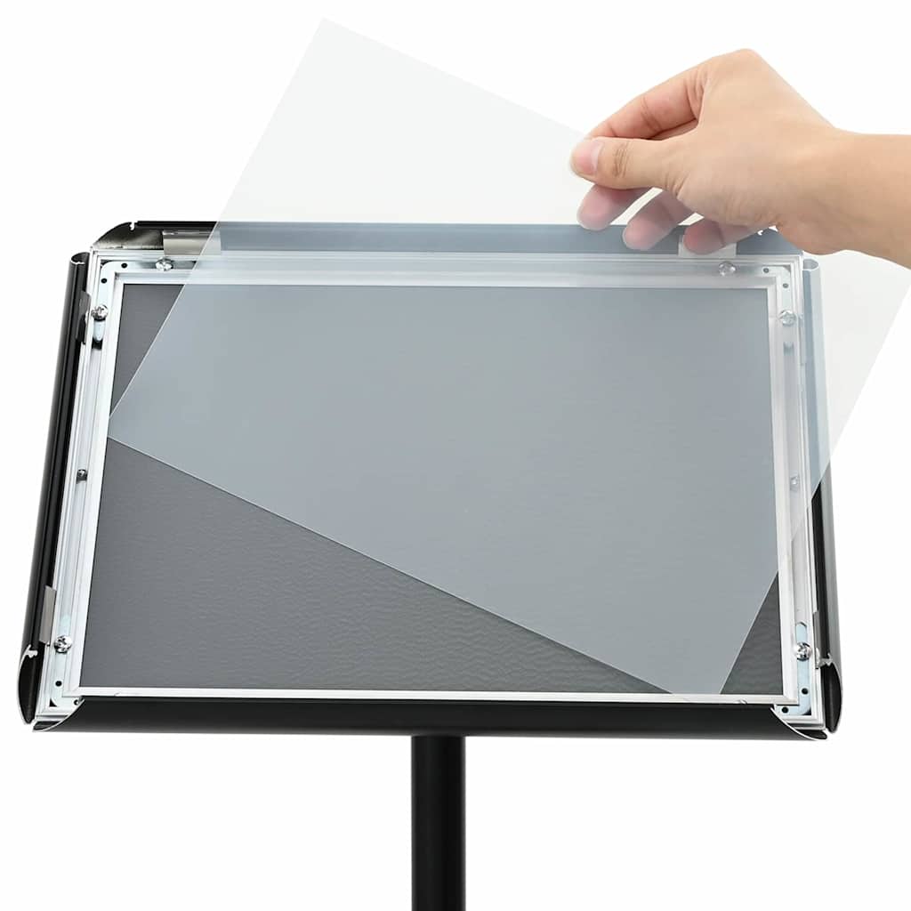 Podium Poster Stand Silver A3 PVC and Steel