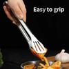 304 Stainless Steel Food Tongs BBQ Non Slip Barbecue Steak Clip Frying Fish Grill Bread Clips Cooking Tongs Kitchen Gadgets