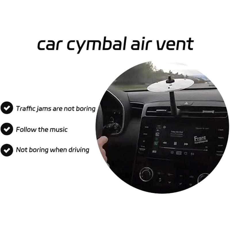 Bil Crash Cymbal Bil Tromme Cymbal Luftventil Enkel Klips-På Mini Cymbal For Musikkelskere Passer For Alle Typer Kjøretøy