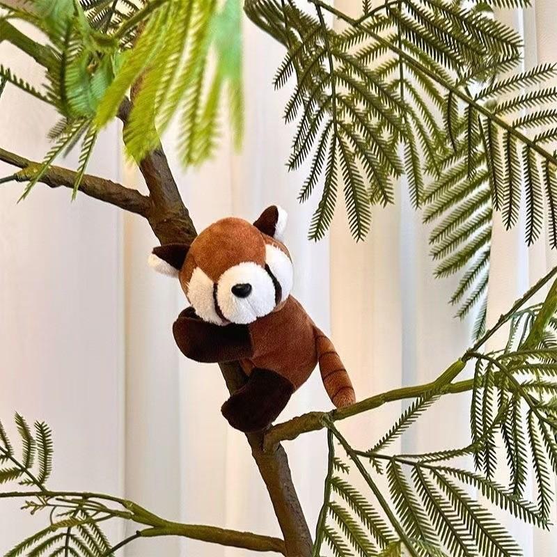 Cute Plush Panda And Raccoon Clip Plush Toys For Travel Gifts And Notes Holders