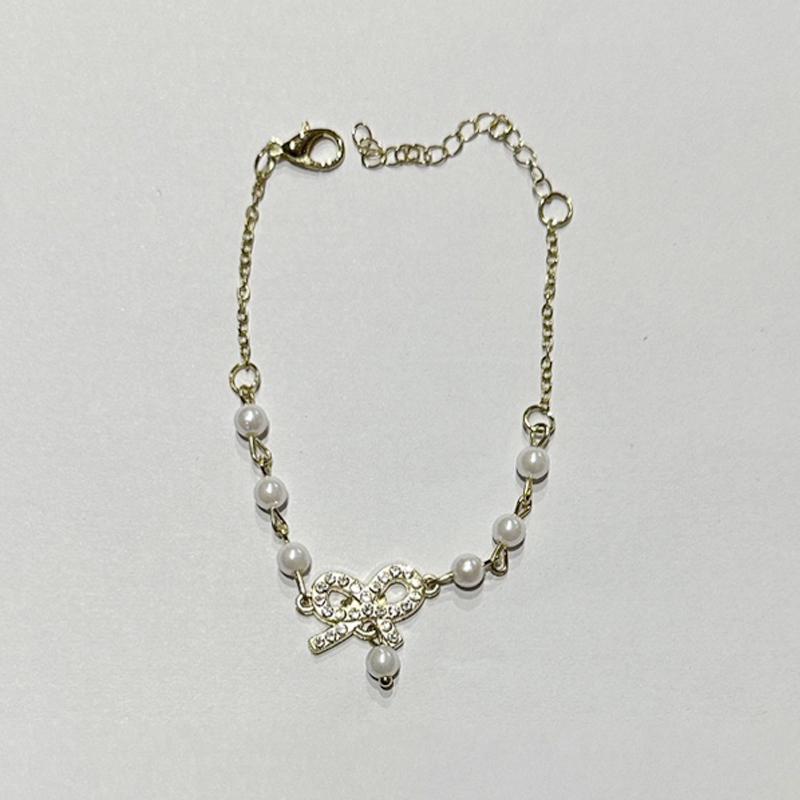 Temperament Bow Pendent Charm Bracelet Bangle For Women Trendy Jewelry Gifts Party