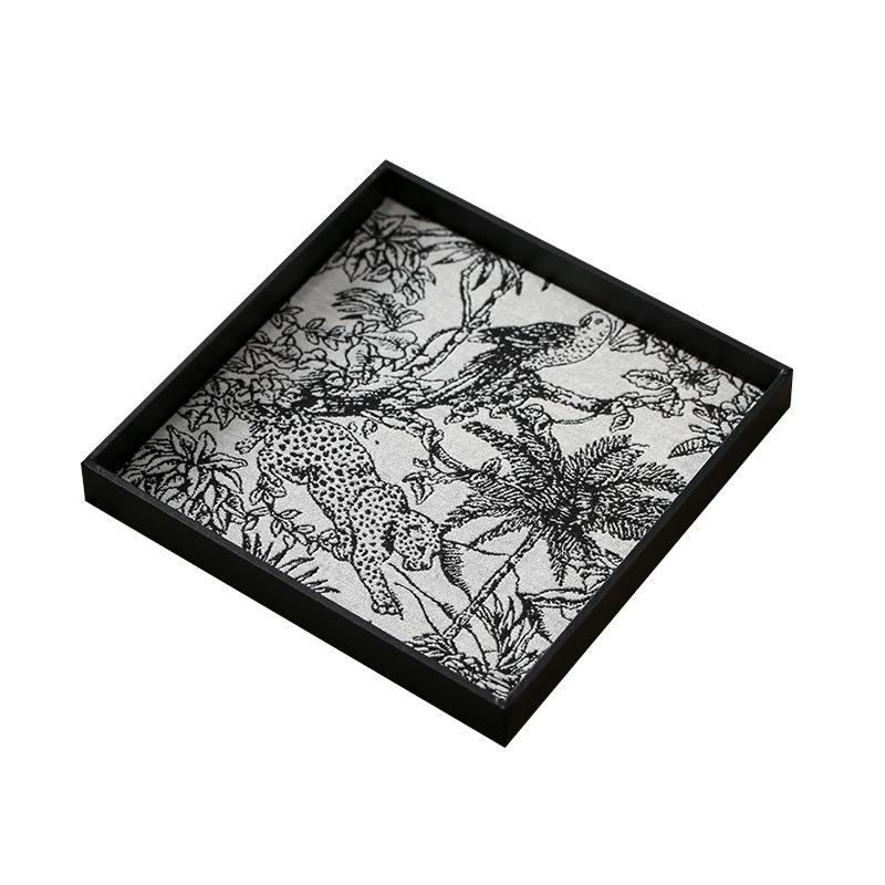 Elegant Leather Decorative Tray for Coffee Table - Ideal for Candles, Perfume, and Cosmetics