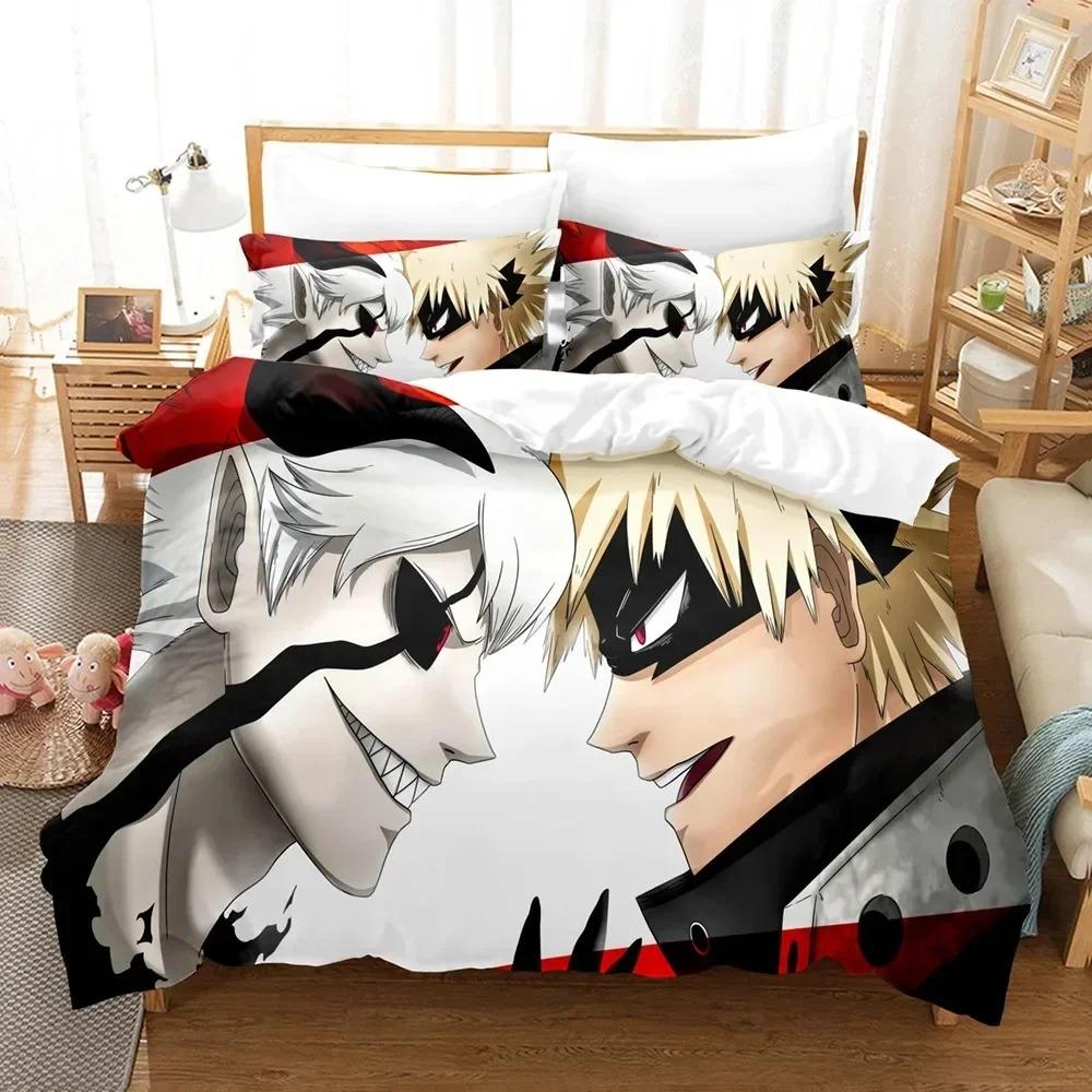 Japan Anime My Hero Academia Bedding Set Bedroom Soft Modern Bedspreads Comefortable Kids Duvet Cover Quilt Cover And Pillowcase