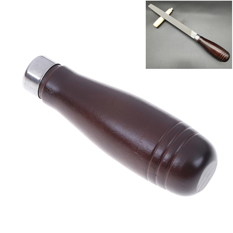 3 Pcs Wooden File Handle Fit Home Tool Stainless Steel Ring Hardwood Diy Gifts