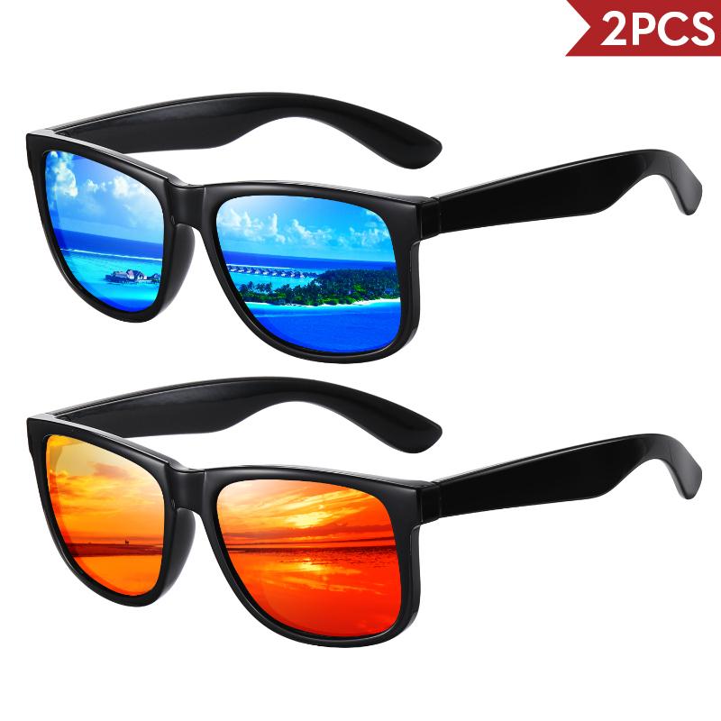 2/3 bucăți ochelari de soare polarizați unisex, colorați și casual, potriviți pentru condus, stat la coadă, vacanță, recuzită pentru filmare, UV400