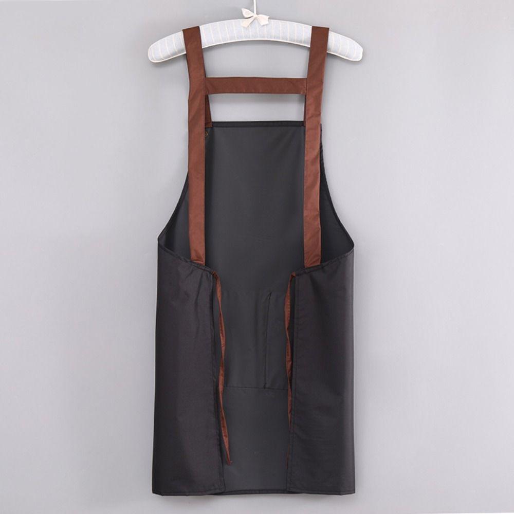 Cute Waterproof Restaurant Home with Pockets Cooking Uniform Kitchen Work Clothes Apron Apron Dress