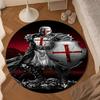 Knightly Warrior In Armor Round Rug for Livingroom,Bedroom, Palyroom, Chair Rug, Area rug, Circle Carpet, Large Size Fan Christmas gift