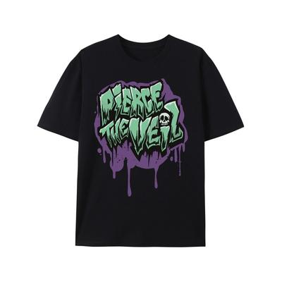 T-shirt da uomo ispirata a Pierce The Veil, taglie europee - Design con teschio vintage, girocollo, manica corta