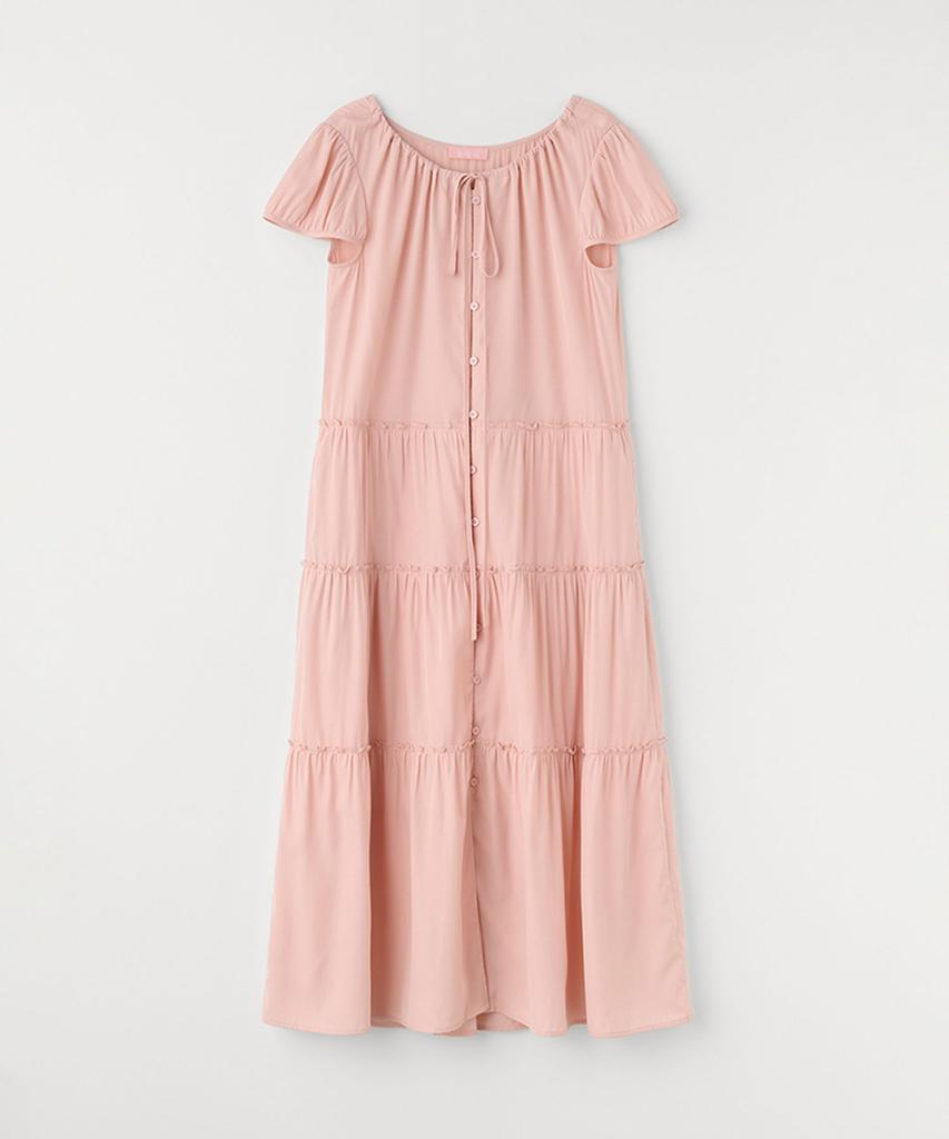 Selliteiljeu Frill Button Long Dress_Light Pink