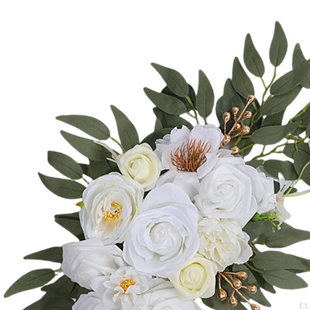 Wedding Arch Faux Flowers Welcome Sign Floral Decorations Artificial Flower Swag Backdrop for Window