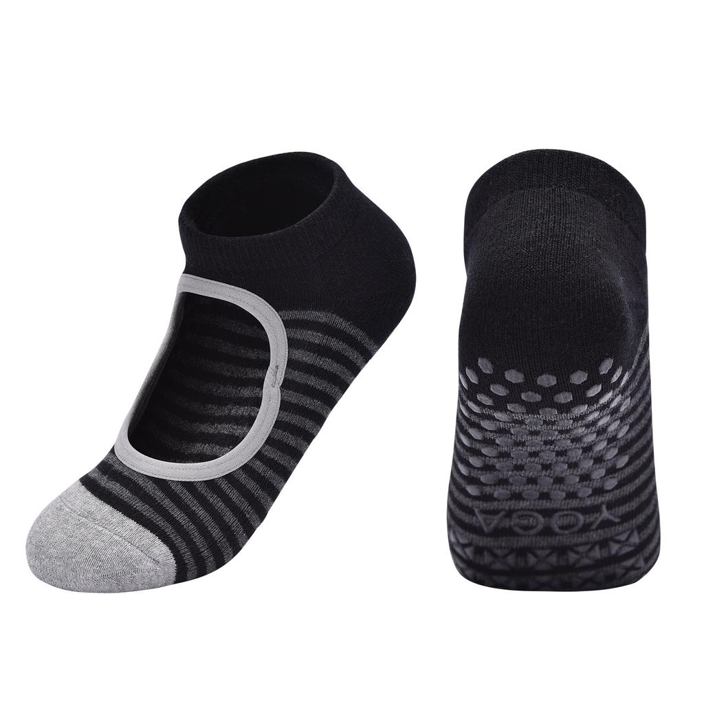 Women Backless Pilates Socks Towel Bottom Breathable   Yoga Socks Cotton Ballet Dance Sports Socks for 