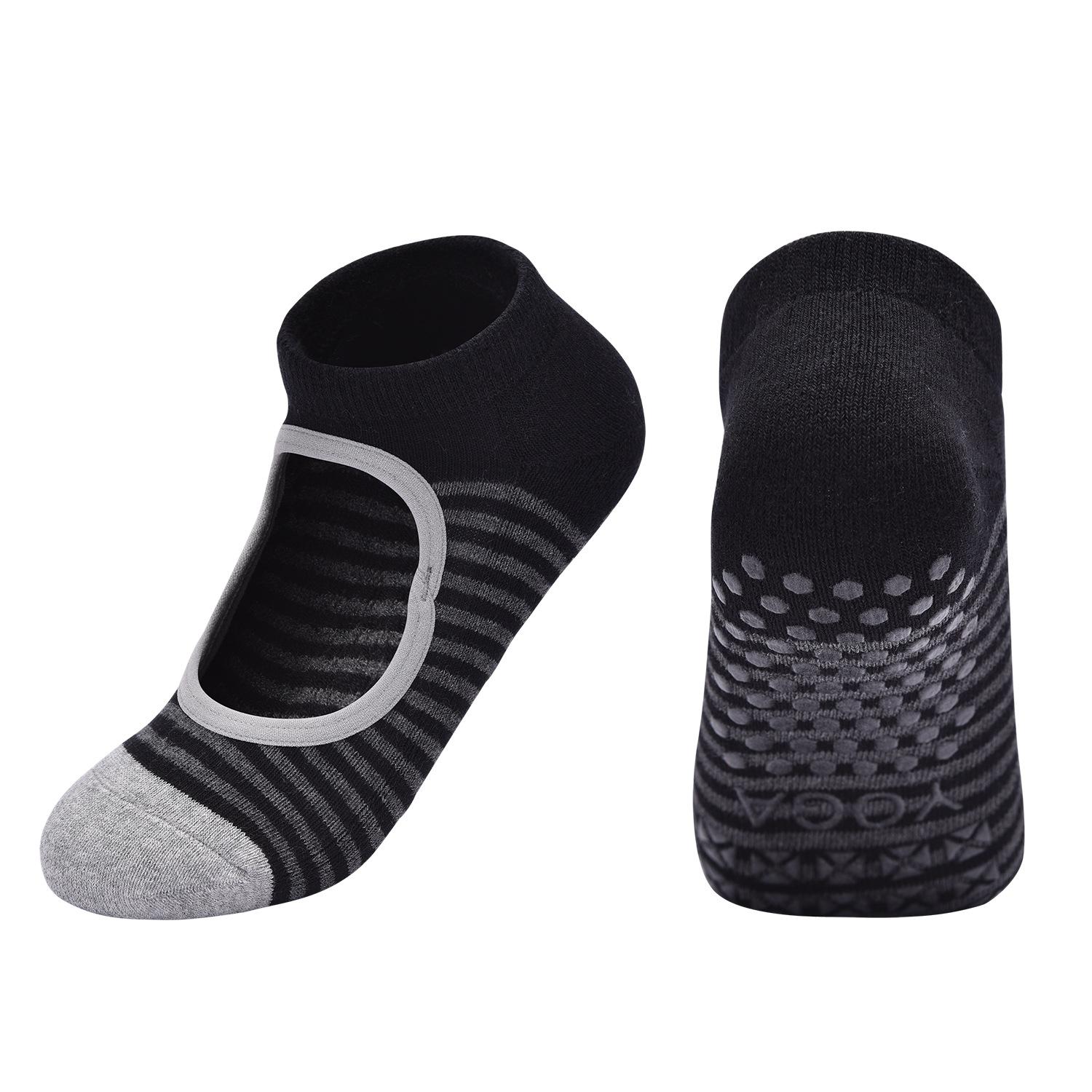 

Women Backless Pilates Socks Towel Bottom Breathable Yoga Socks Cotton Ballet Dance Sports Socks for One Size