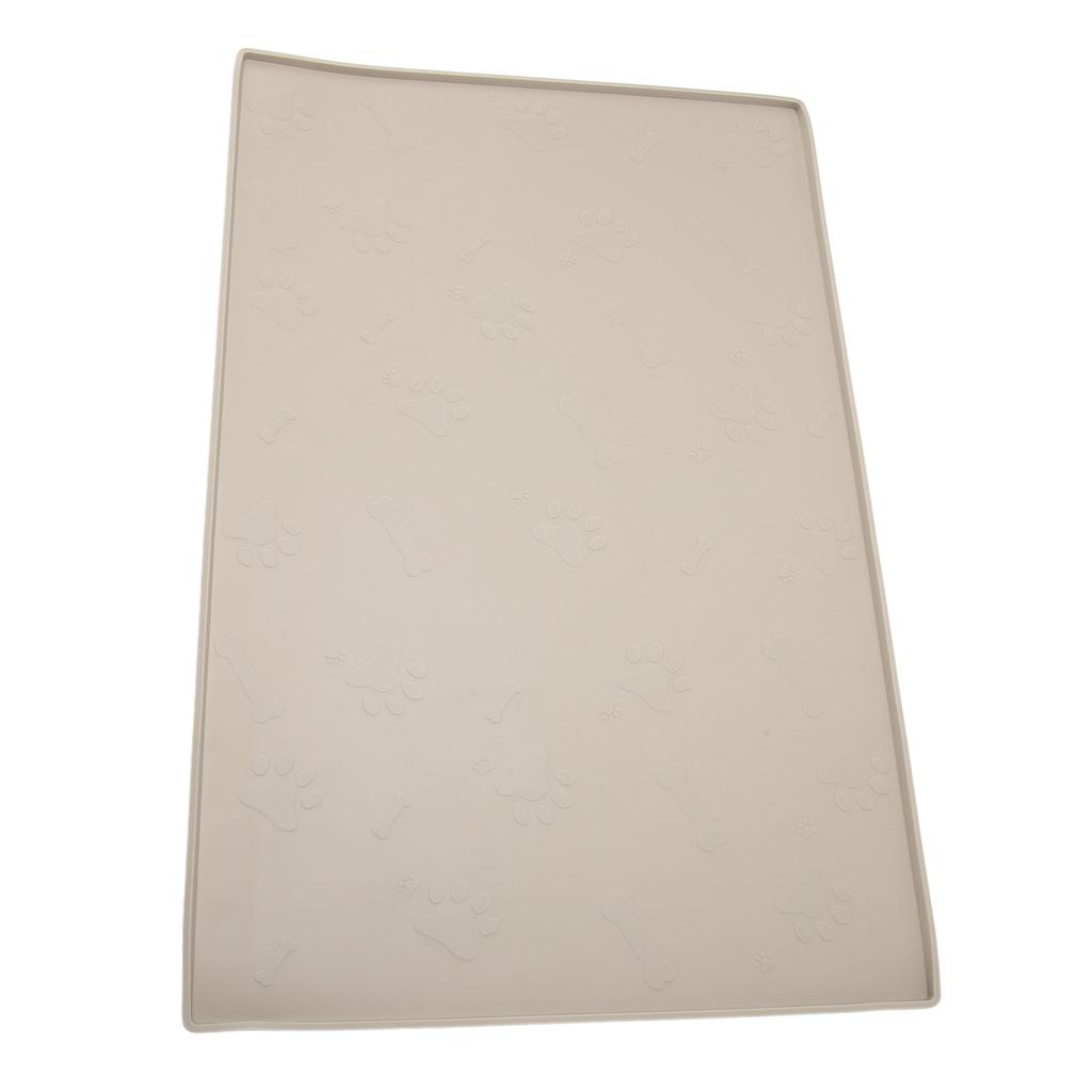 Pet Feeding Mat Prevent Spill Washable Dishwasher Safe Slip Proof Silicone Large Dog Placemat for