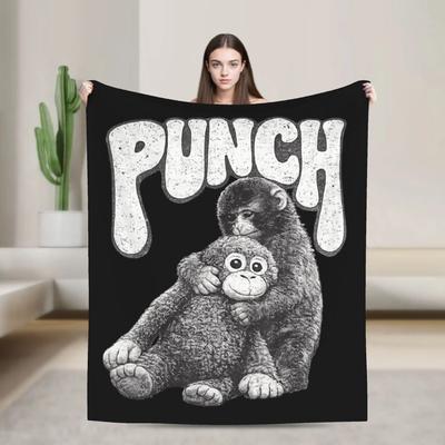 Monkey Punch Vintage Retrô Pelúcia de Bebê Abraço Cobertor Fofo Inverno Quente Macio Flanela Manta para Meninos Meninas Interior Exterior Capa de Cama