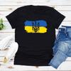 Ukrainian Flag Cotton T Shirt Women Print Trident Tee Woman Clothes Short Sleeve Streetwear Tops Tshirt