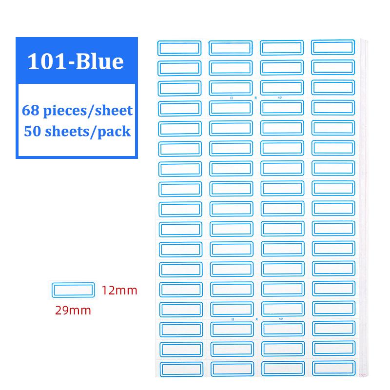 

50sheets/Pack Tearable Self-Adhesive Sticky Notes,Label Stick,Durable Strong Viscosity Paper,Handwritten Red Blue Category Tags