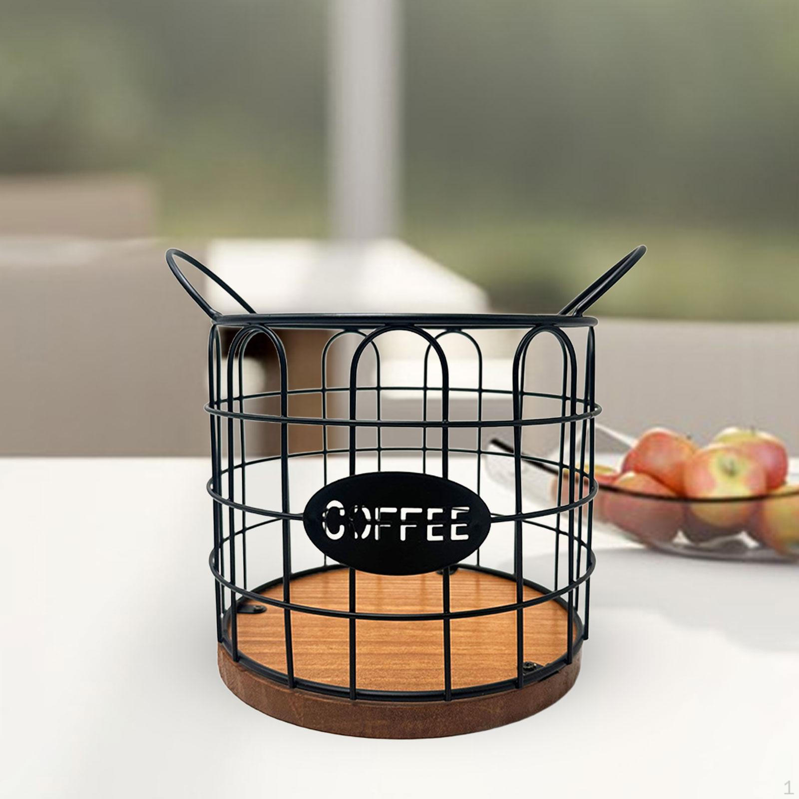 Держатель для капсул для кофе, корзина для хранения, органайзер для кухни L чёрный