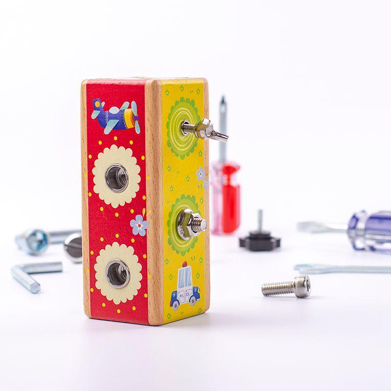 

Детский ящик для инструментов для 2-3 лет: Набор игрушек-головоломок для закручивания винтов и сборки гаек