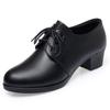 Coarse heel single shoes new spring soft sole medium heel British style