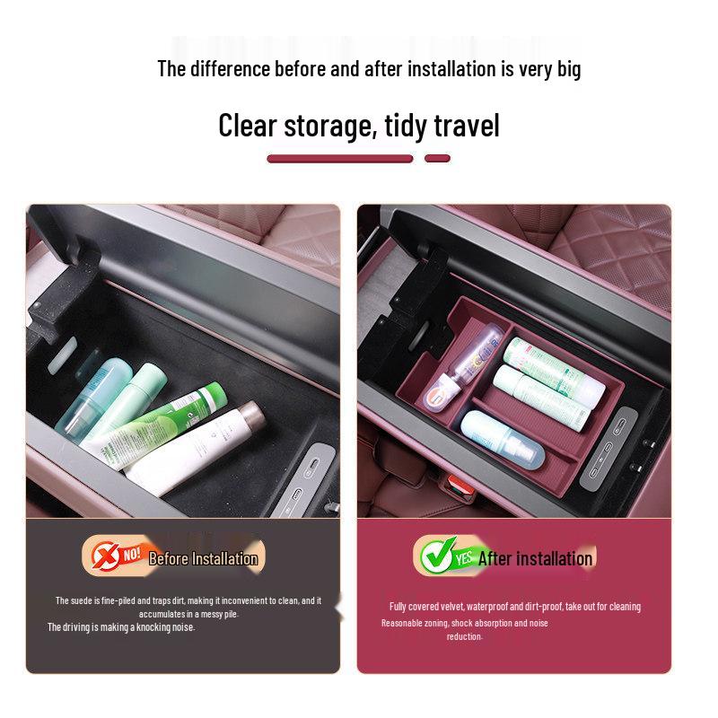 NIO ES8 Armrest Storage Box: Fits 26 Models, Silicone Console Organizer, New Interior Accessory.