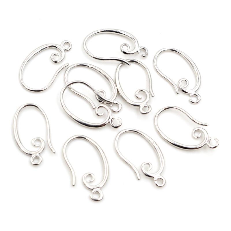 10pcs 19x11mm High Quality Classic 8 Colors Plated Brass French Earring Hooks Wire Settings Base Settings Whole Sale